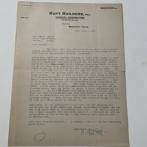 Antique Document Beaumont TX  C. L. Rutt Builders 1935  Juvenile Court P... - $39.54