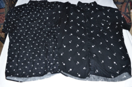 Molokai Surf Shirt Lot Men XL Black All Over Print Palm tree geometric 2pc - $18.32