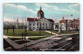 Postcard 1910 New York Court House Square Binghamton, N.Y. Broome County - £6.25 GBP