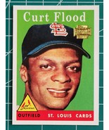2001 Topps Archives Curt Flood Cardinals 1958 Rookie Card Reprint  - $1.93