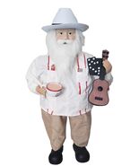 Santa Claus 32&quot; with Flag Guayabera Cafecito Tabaco and guitar NEW Retired - $2,248.07 MXN