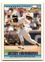 1992 Donruss #215 Rickey Henderson    Oakland Athletics Baseball Cards  ID:63180 - £1.32 GBP