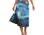 Woman&#39;s Starry Night Art All Over Print Skirt (Size S-2XL) - $26.00