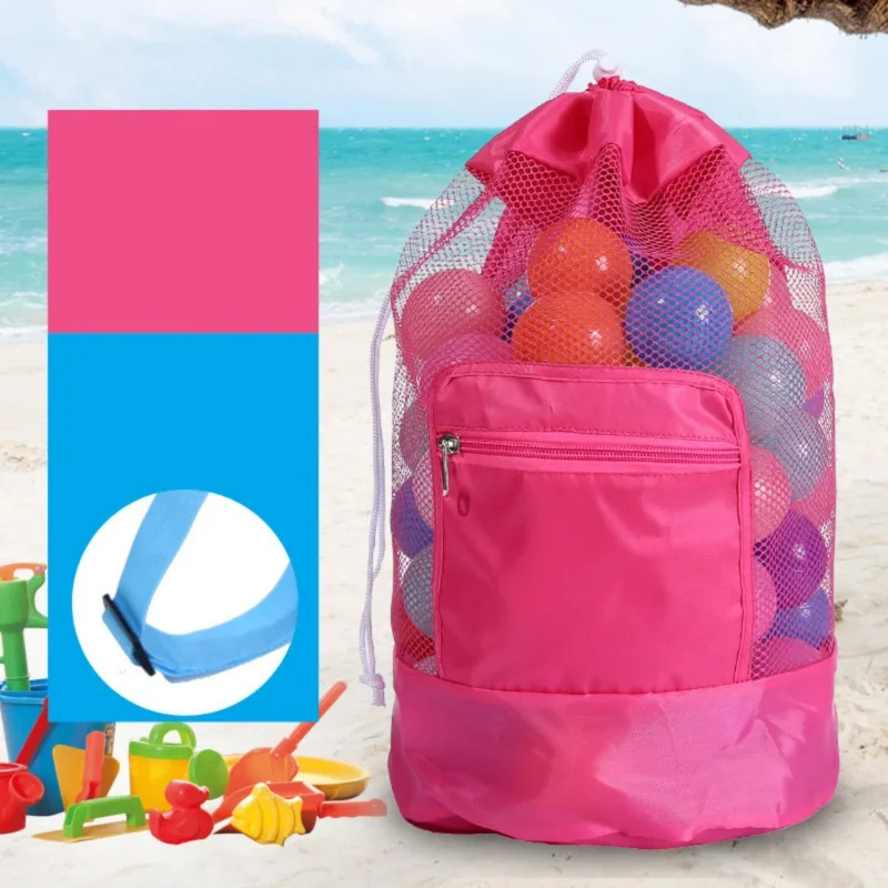 Children Beach Sand Toy Net Bag Folding Sundries Mesh Baby Storage Backpack - £9.30 GBP+