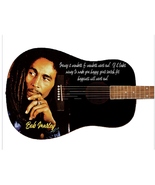 Bob Marley Life Quotes Custom Guitar - £262.21 GBP