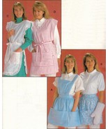 Misses Kwik Sew Bib Straps Pullover Large Pockets Aprons Oven Mitt Sew Pattern - $9.99