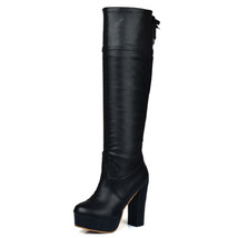 Fashion Women&#39;s Winter High Boots Platform Sexy Soft Knee High Boots Female High - £74.92 GBP