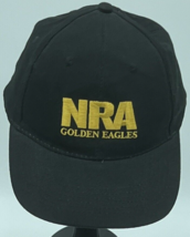 NRA Golden Eagles Hat Cap Black Embroidered Patch Adjustable American Flag Strap - £13.88 GBP