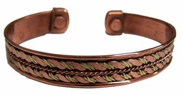 Pure Copper Magnetic Bracelet Unisex Style#H Jewelry Health Magnets Tone Twist - £5.27 GBP