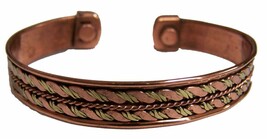 Pure Copper Magnetic Bracelet Unisex Style#H Jewelry Health Magnets Tone Twist - £5.26 GBP