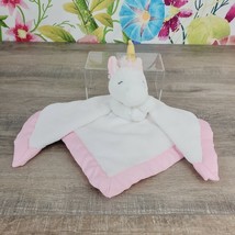Carters Unicorn Baby Lovey Security Blanket Pink White Soft Plush Toy - £13.33 GBP