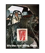 1970 Coca Cola Coke Vintage Print Ad Race Car Engine Driver Wall Art Photo - £8.30 GBP