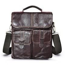 New Original Bull Leather Male Design One Shoulder Messenger bag Retro Cross-bod - £85.12 GBP