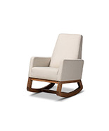 Roana Gray Fabric Upholstered Rocking Chair - $10,934.07 MXN