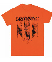 Men&#39;s Browning Nightsight Tee Shirt Safety Orange Hunting T-Shirt Sz S S... - £23.53 GBP