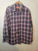 Walls Ranch wear Western Pearl snap shirt long sleeve Plaid Mens Size XL - £11.38 GBP