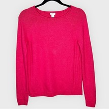 J. CREW Barbie pink merino wool blend crew neck sweater women&#39;s size small - £22.37 GBP