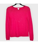 J. CREW Barbie pink merino wool blend crew neck sweater women&#39;s size small - £22.06 GBP