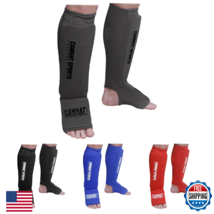 Combat Sports Shin &amp; Instep Padded Guards - Elastic, Impact-Absorbing MMA - $49.67