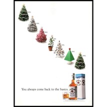 1991 Jim Beam Kentucky Bourbon Vintage Print Ad Christmas Tree Designs Wall Art - £8.20 GBP