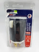 Leviton 2411-CS Plus Pro Black/White 20 Amp 125/250V NEMA L14-20P Locking Plug - $15.83