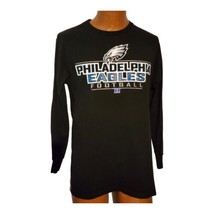 NFL Philadelphia Eagles Shirt Men&#39;s Medium Long Sleeve Black Cotton - £11.77 GBP