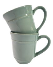 Pottery Barn Cambria Grey Mug Set of 2 Handcrafted 4.25&quot; x 4&quot; in - $16.82