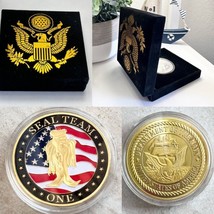 Us Navy Seal Team One Challenge Coin With Special Velvet Case - £15.56 GBP