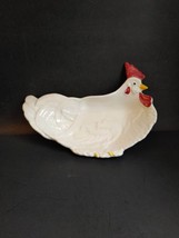 Vintage Ball-Jae Chicken Bowl Dish White California Pottery USA MCM No. 601 - $25.69