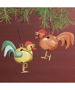 Rooster Bells Ornaments Wreath Decorations Set of 2 - $10.69