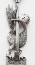 Collector Souvenir Spoon USA Arizona Roadrunner Figural Shovel Cactus Pewter - £11.77 GBP