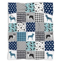 Black French Bulldog Throw Blanket Warm Lightweight Soft Cozy Warm Home Decorati - £39.37 GBP