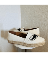 Zadig &amp; Voltaire Canvas Espadrille Slip on Flat, Cream/Black, Size 11, NWOT - $186.07