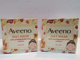 New Aveeno Oat Mask With Pomogranate Seed Extract For Glowing Skin 1.7 O... - $4.00