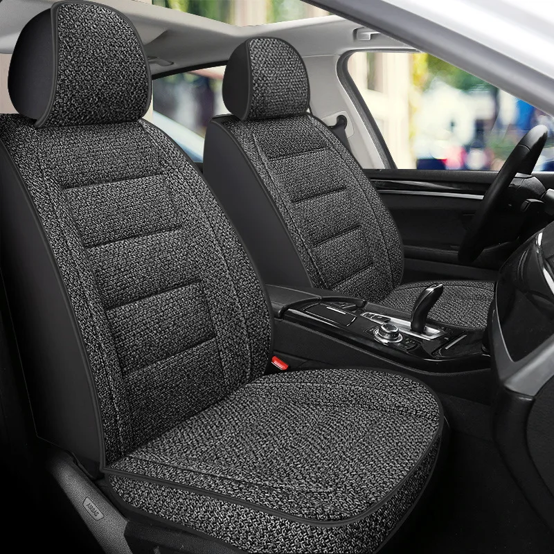 All Inclusive Luxury Car Seat Cover Linen Fabric Anti Slip And Breathable Auto - £35.96 GBP