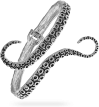 Vintage Octopus Tentacle Animal Sea Ocean Hinged Open Bracelet Bangle Cuff Scary - £13.57 GBP