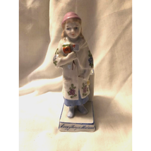 Victorian Bisque Figurine Flag Girl Match Holder With Striker on Back - £24.84 GBP