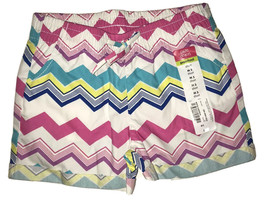 NWT Okie Dokie Girls Pull-On Short Colorful Zig Zag Sz M 5 elastic waist - £7.03 GBP