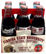 Florida State National Champions 1993 CocaCola Classic Bottles 6 Pack Vi... - £39.07 GBP