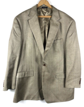 Ralph Lauren Blazer Suit Jacket 48L 48 Long 100% Silk Woven Brown Herrin... - £96.87 GBP