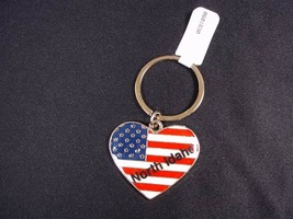 Souvenir Keyring keychain American flag HEART North Idaho NEW - $4.70