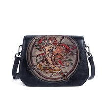 Vintage Embossed Genuine Leather Women Bag  New Creative Constellation T... - $104.99