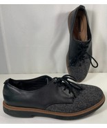 Clarks Collection Oxford Flats Womens 7.5 Shoe Black Raisie Bloom Preppy... - $376.15 MXN