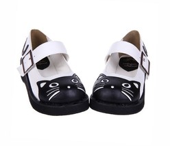 Print mori girl lolita shoes woman cosplay shoes lady low heels wedges pumps women shoe thumb200