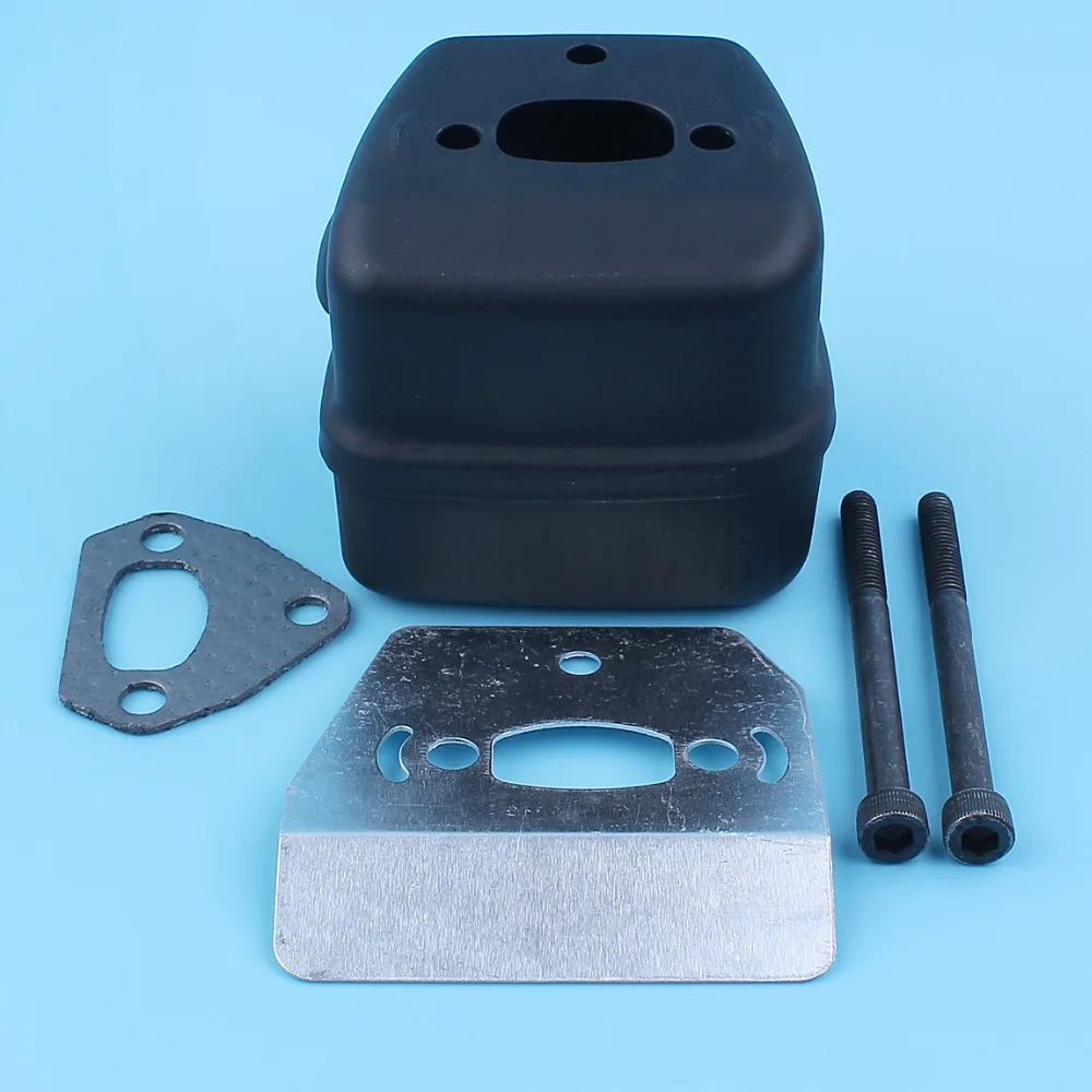 Muffler Exhaust Silencer w/ Bolts Cooling Heat Shield Pan Gasket Kit For Husqvar - £62.59 GBP