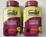 2 Pack - Senokot Laxative Gummies Mixed Berry, 60 Gummies Each, Exp 05/2025 - $33.24