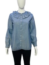 Doen Women&#39;s Blue  Organic Cotton Blouse Shirt Tunic Top Size S - £120.11 GBP