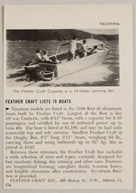 1956 Magazine Photo Feather Craft Cruisette 19-Foot Aluminum Boats Atlanta,GA - £8.08 GBP