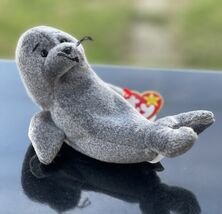 Ty Beanie Baby Slippery Gray Grey Seal 1999 Vintage - $148.49 MXN