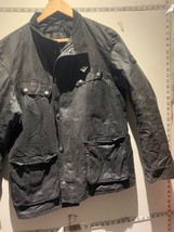 Men’s Barbour International Wax Jacket Colour Black Size L Express Shipping - £59.41 GBP